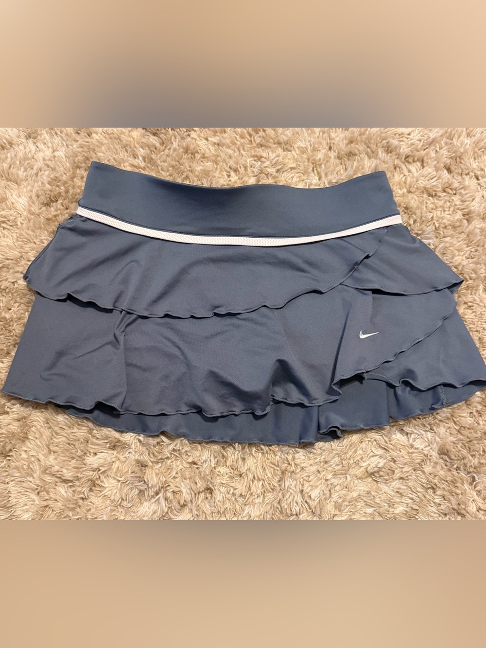 Nike grey Ruffled Active Tennis Skort Dri-FIT